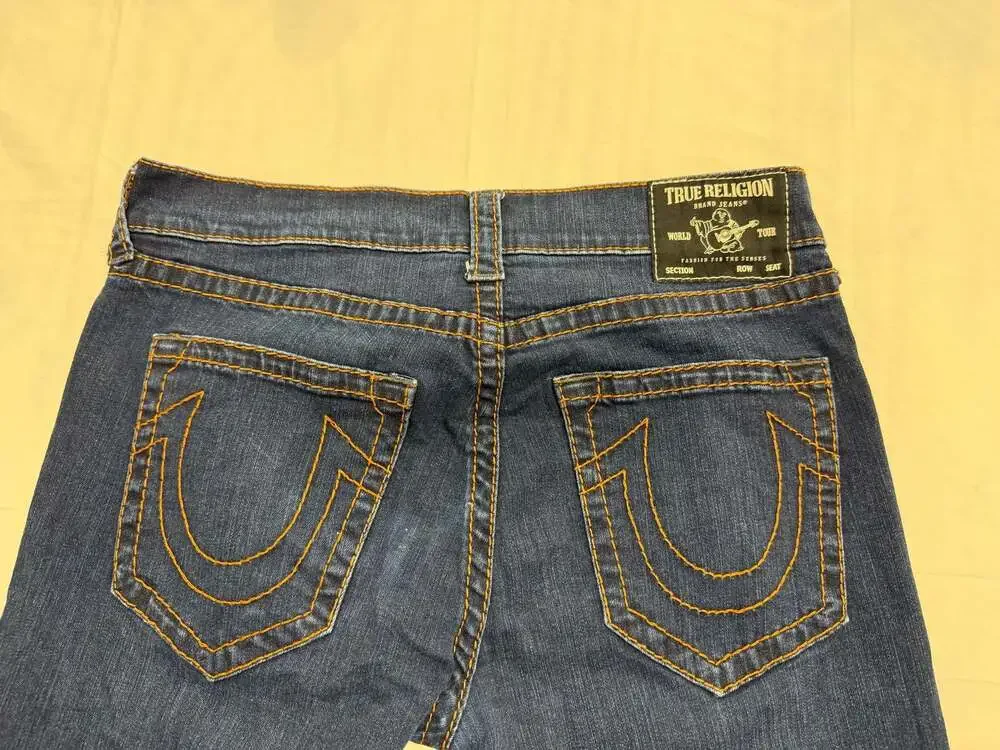 True Religion Ricky Relaxed Straight Leg Jeans in Dark Wash